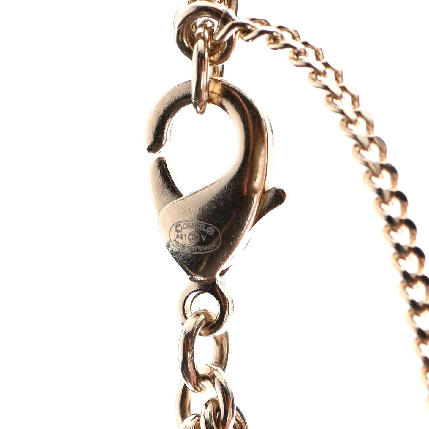 Crystal CC Multi Strand Chain Necklace Gold