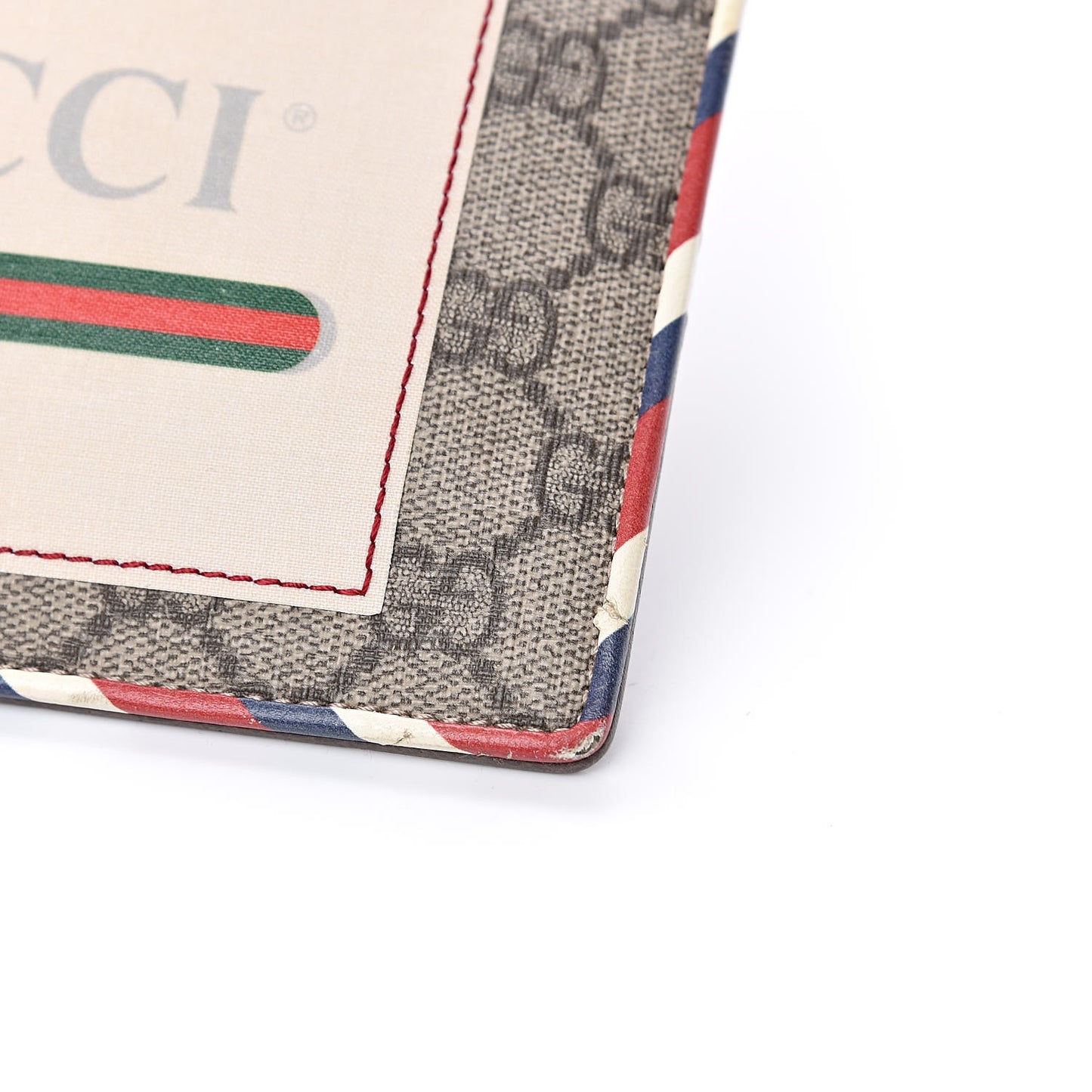 GG Supreme Monogram Courrier Documents Holder Beige New Acero