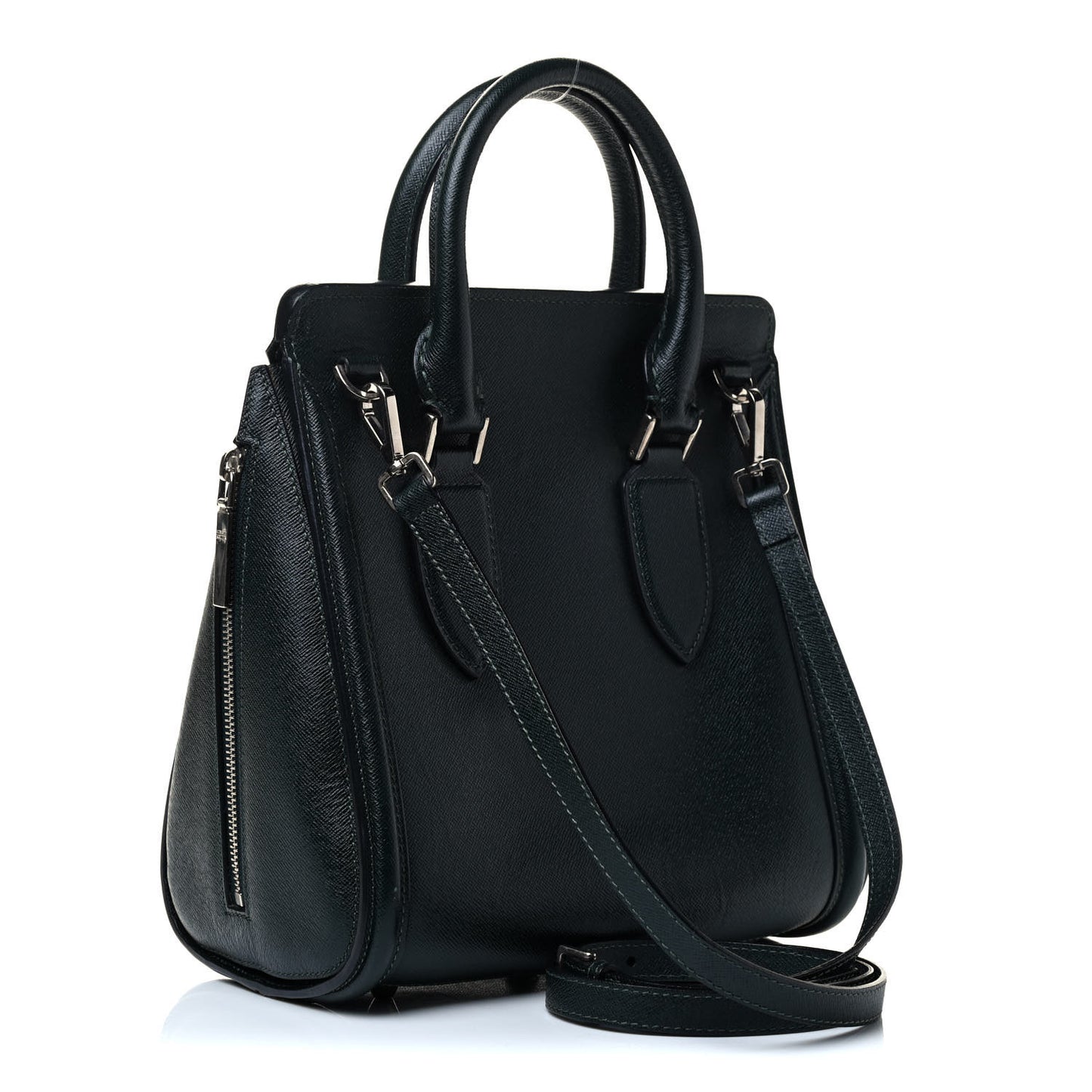 Grained Calfskin Large Heroine Black
