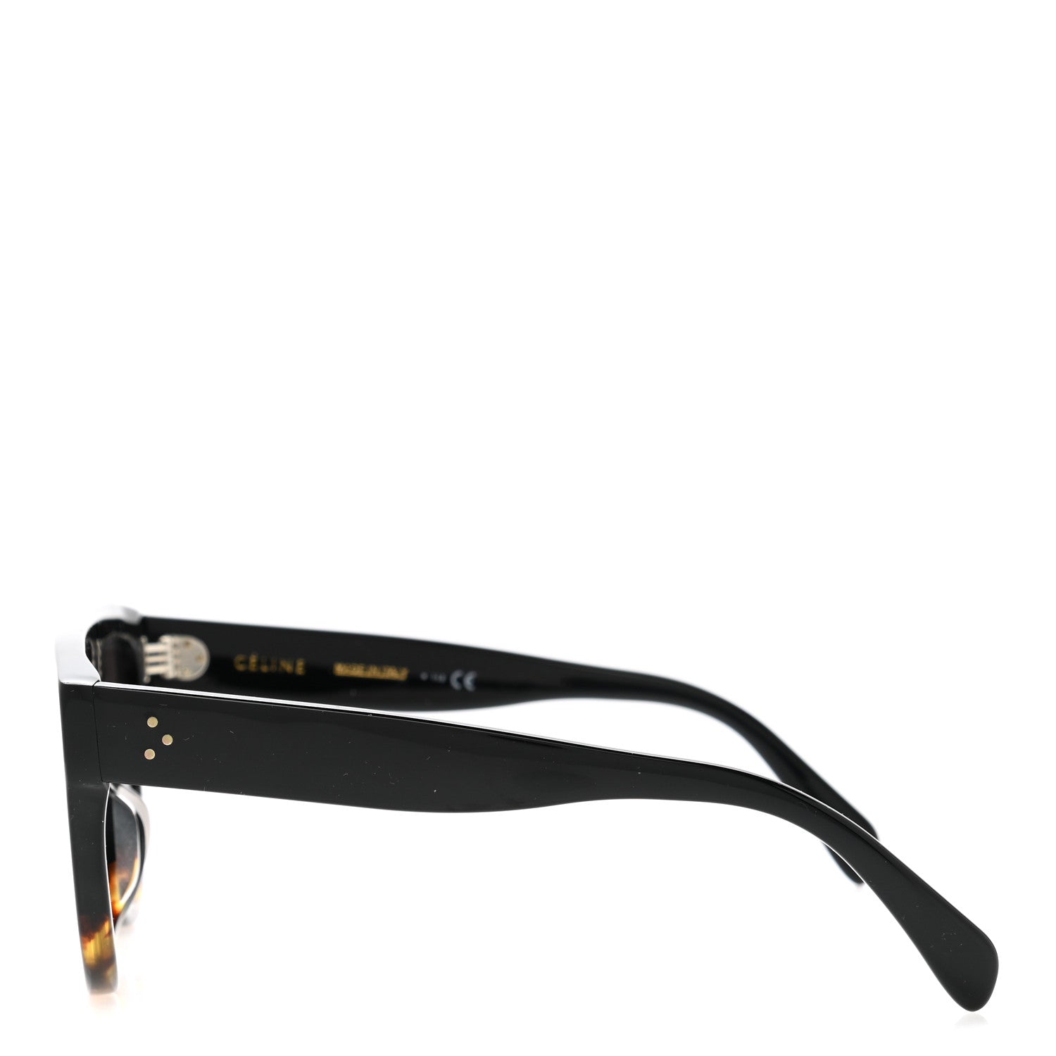 Celine Acetate Aviator Sunglasses CL 40001F Black Havana 3 of 6