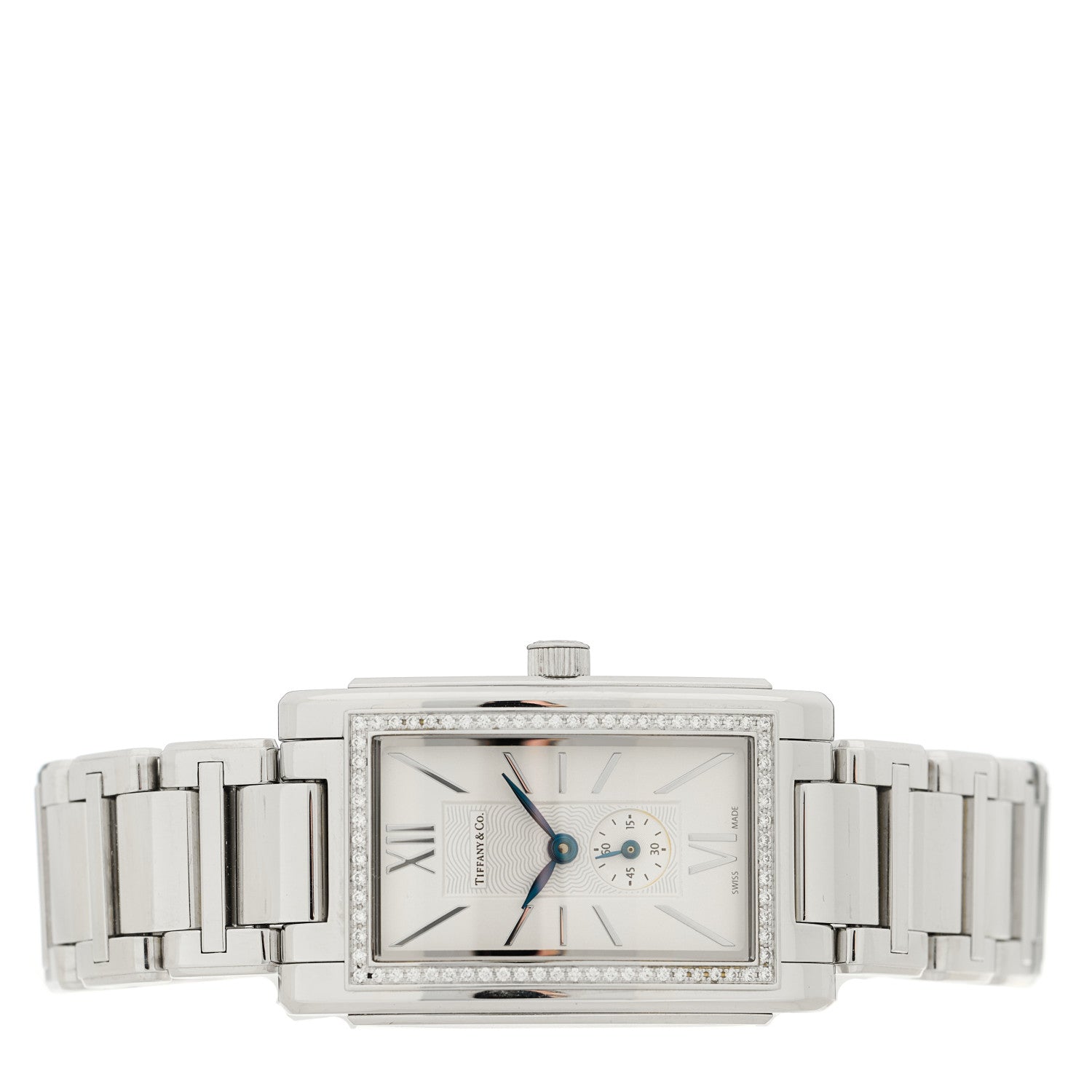 Tiffany Stainless Steel Diamond Bezel 22mm Grand Resonator Quartz Watch 2 of 4