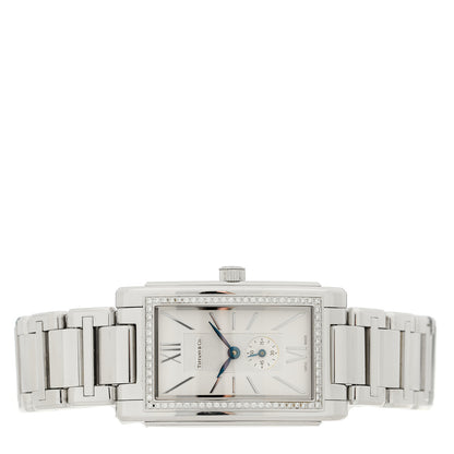 Tiffany Stainless Steel Diamond Bezel 22mm Grand Resonator Quartz Watch 2 of 4