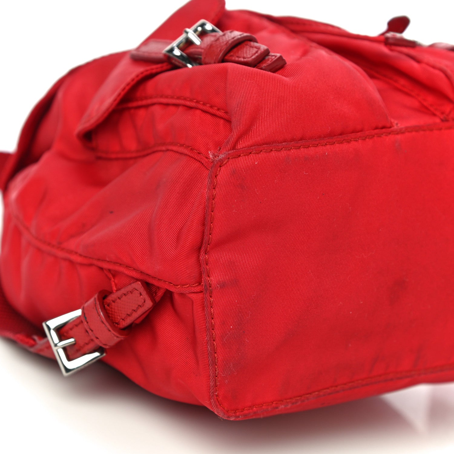 Prada Nylon Vela Mini Crossbody Backpack Rosso 7 of 16