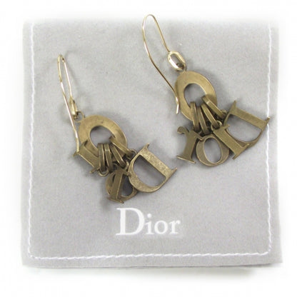 Christian Dior Crystal Logo Charm Earrings Pink 3 of 5
