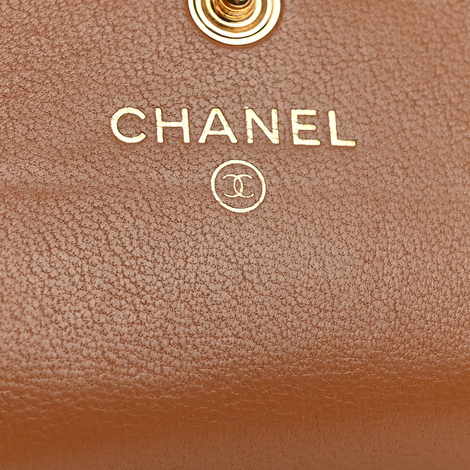 Chanel Lambskin Quilted Chanel 19 Flap Card Holder Brown 6 of 8