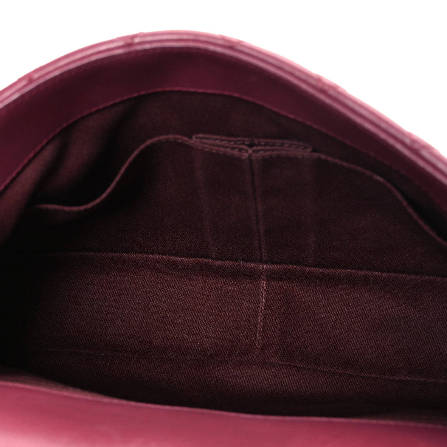 Chanel Lambskin Quilted Medium Tri-Color Flap Burgundy Dark Pink 5 of 10
