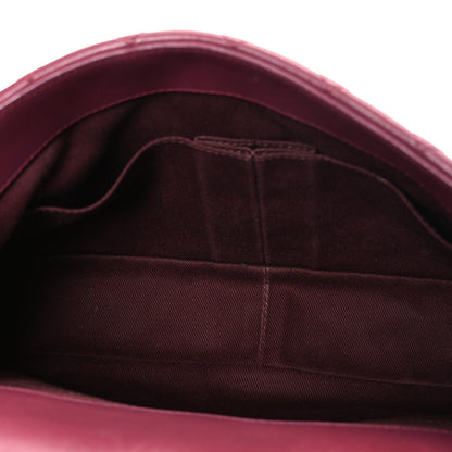 Chanel Lambskin Quilted Medium Tri-Color Flap Burgundy Dark Pink 5 of 10
