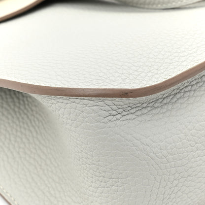 Hermes Taurillon Clemence Halzan 31 GM Gris Perle Beton 9 of 11
