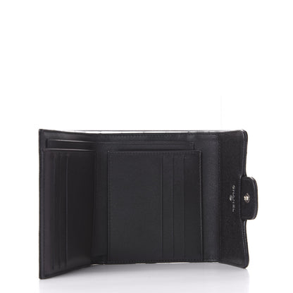 Chanel Iridescent Caviar Chevron Quilted Compact Flap Wallet Black 4 of 10