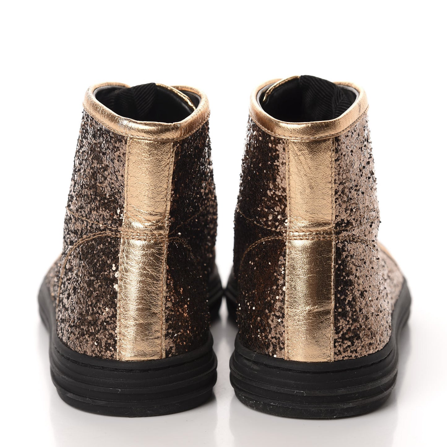 Nappa Glitter Galactica High Top Sneakers 36.5 Copper