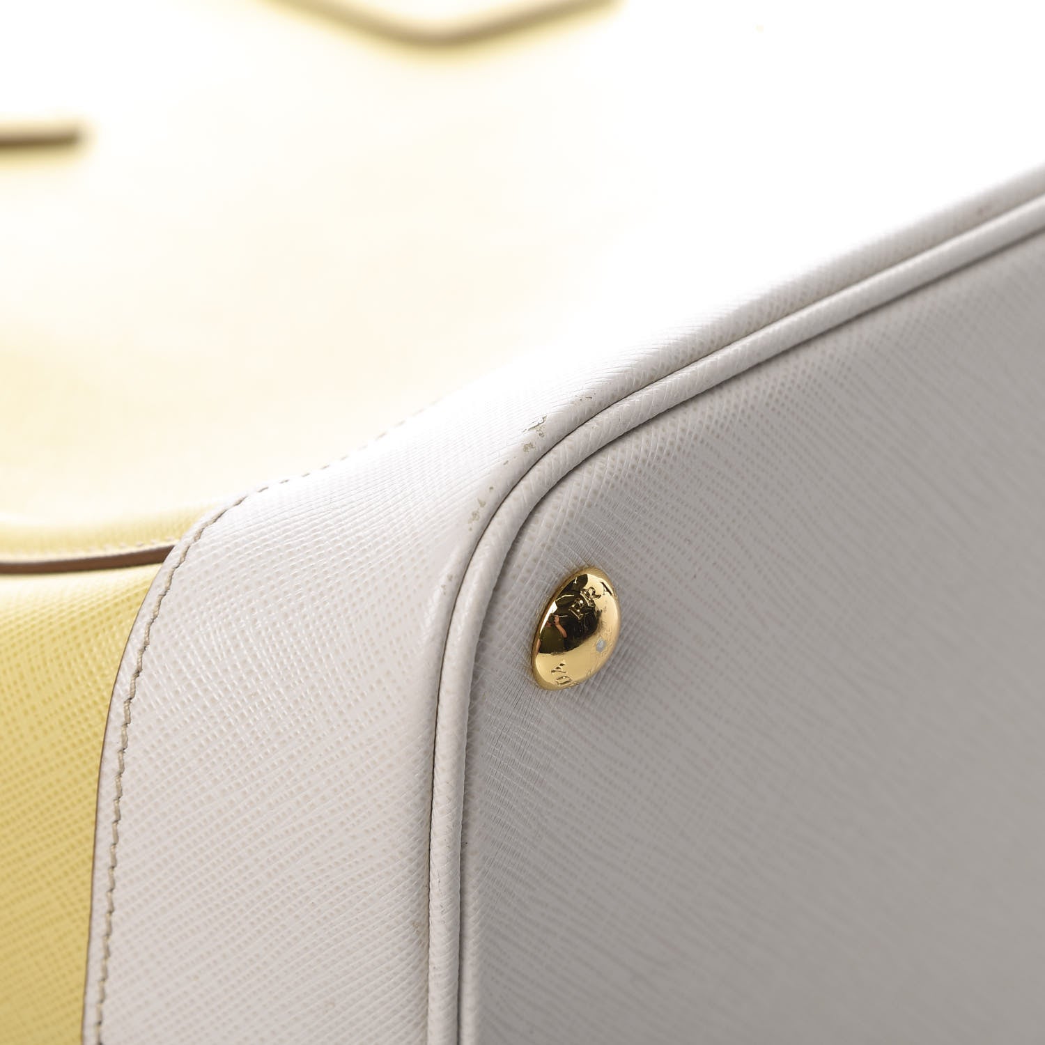 Prada Saffiano Bi-Color Tote Ananas Talco 13 of 16