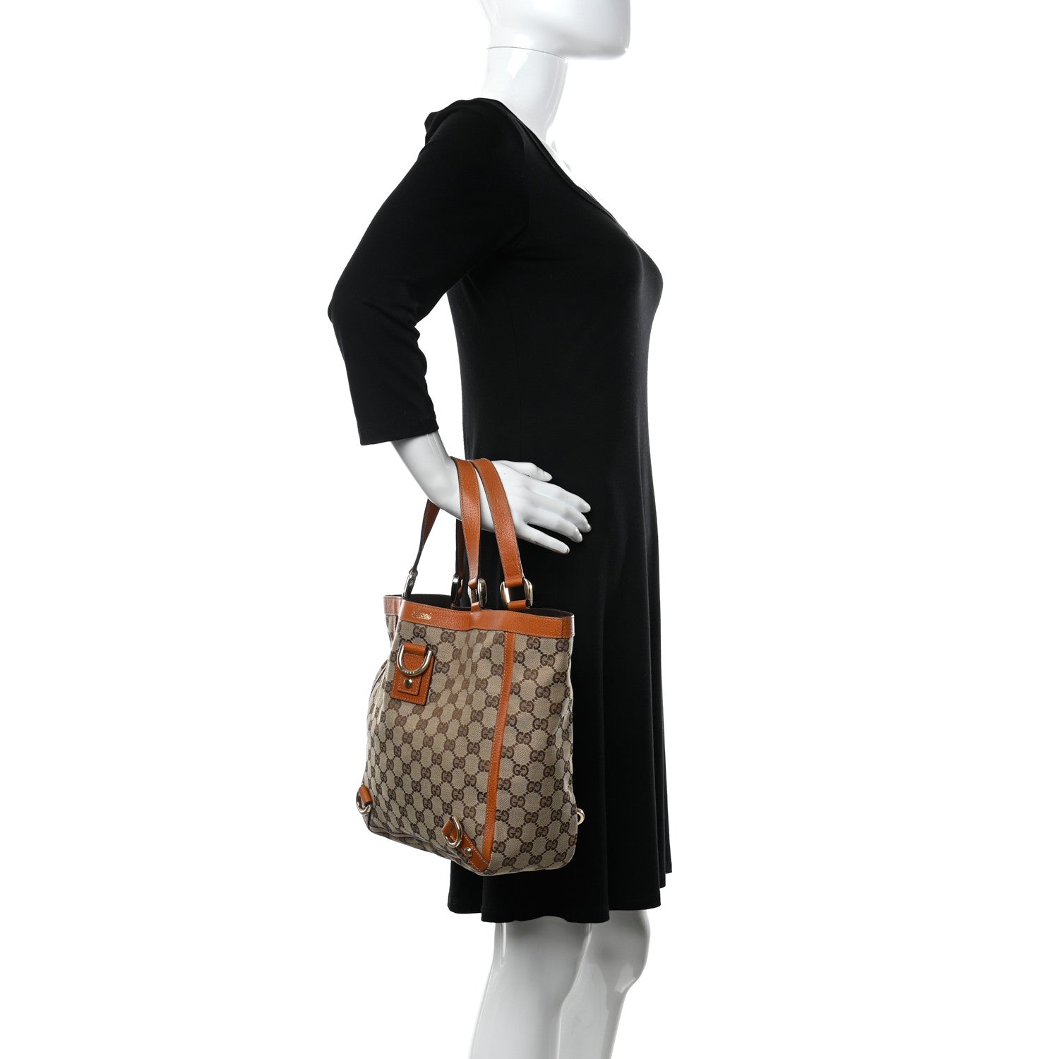 Gucci Monogram Small Abbey Tote Brown 2 of 14