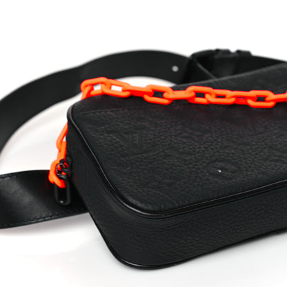 Louis Vuitton Taurillon Monogram Uniformes Solar Ray Soft Pochette Volga Belt Bag Black 7 of 9