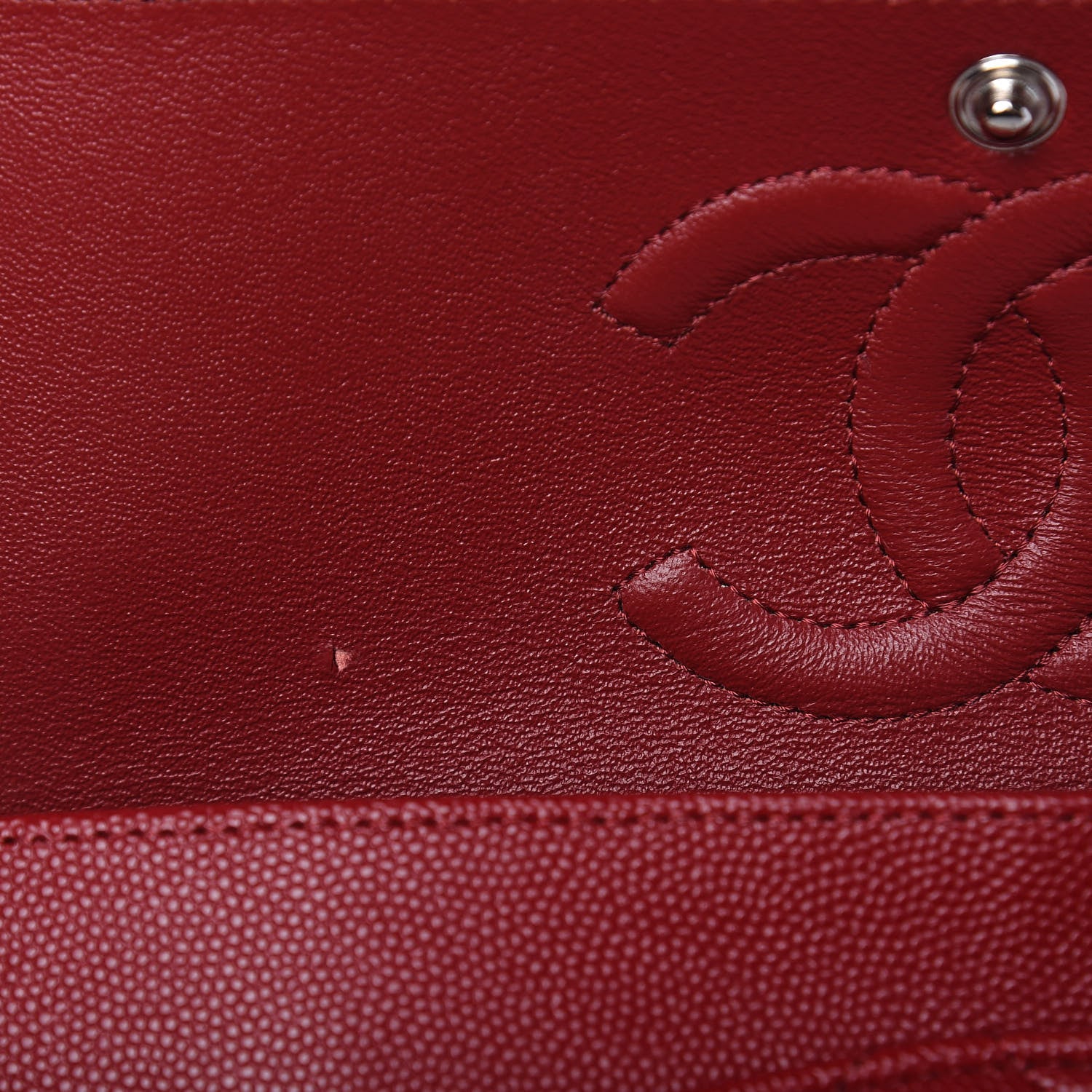 Chanel Caviar Quilted Medium Double Flap Red 10 of 14