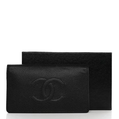 Chanel Caviar Timeless CC Yen Wallet Black 9 of 9