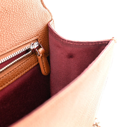 Christian Dior Grained Calfskin Medium Diorama Flap Bag Brown 10 of 10