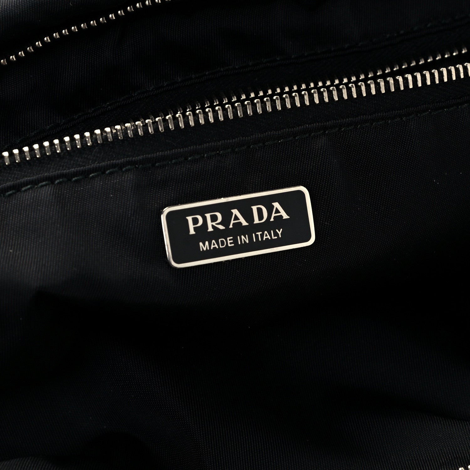Prada Tessuto Nylon Soft Padded Medium Chain Clutch Bag Black 6 of 10