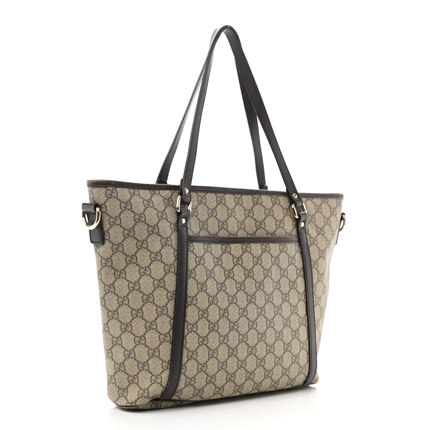 GG Supreme Monogram Medium Joy Tote Dark Brown