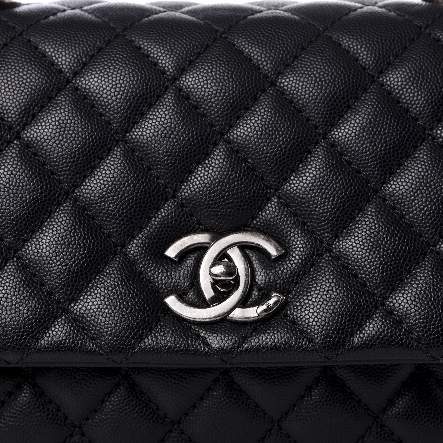 Chanel Caviar Quilted Small Coco Handle Flap Black 7 of 7