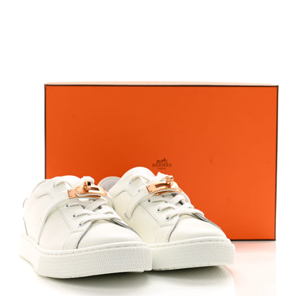 Hermes Calfskin Day Sneakers 38 White 9 of 9