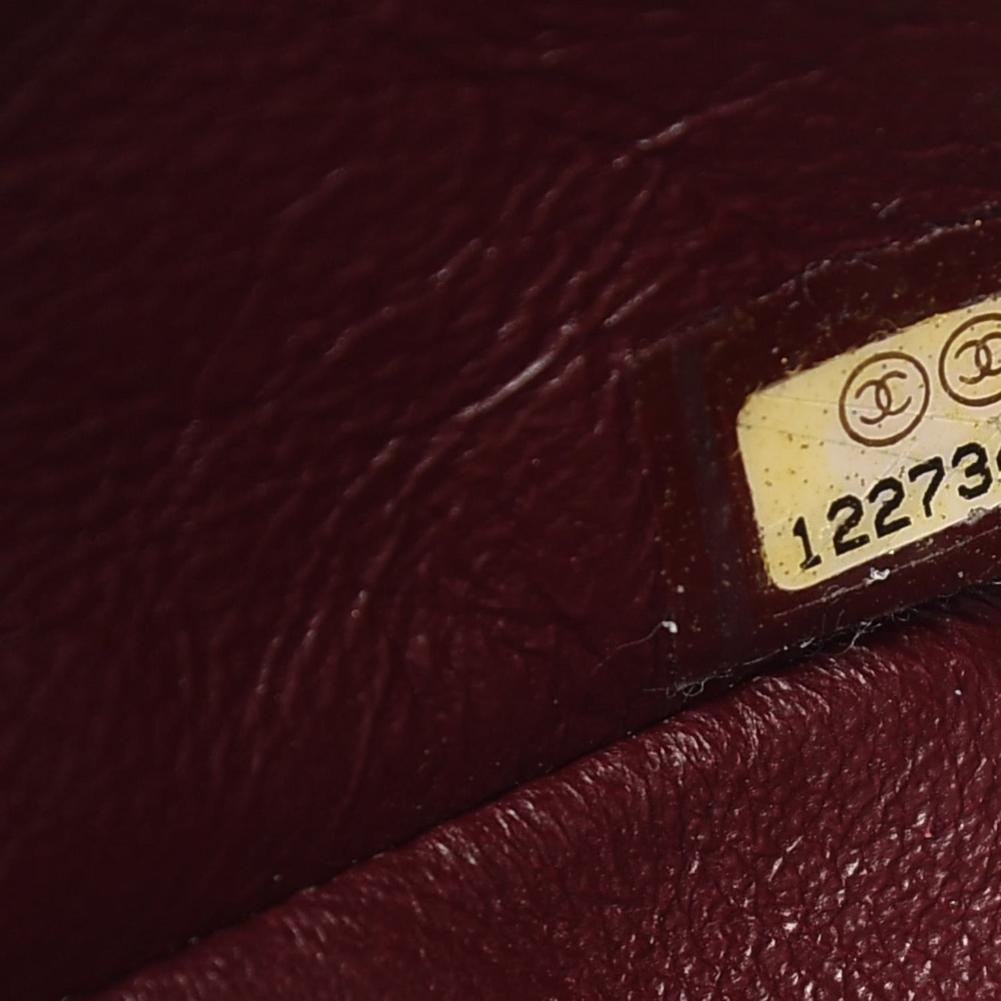 Lambskin Quilted East West Flap Dark Red