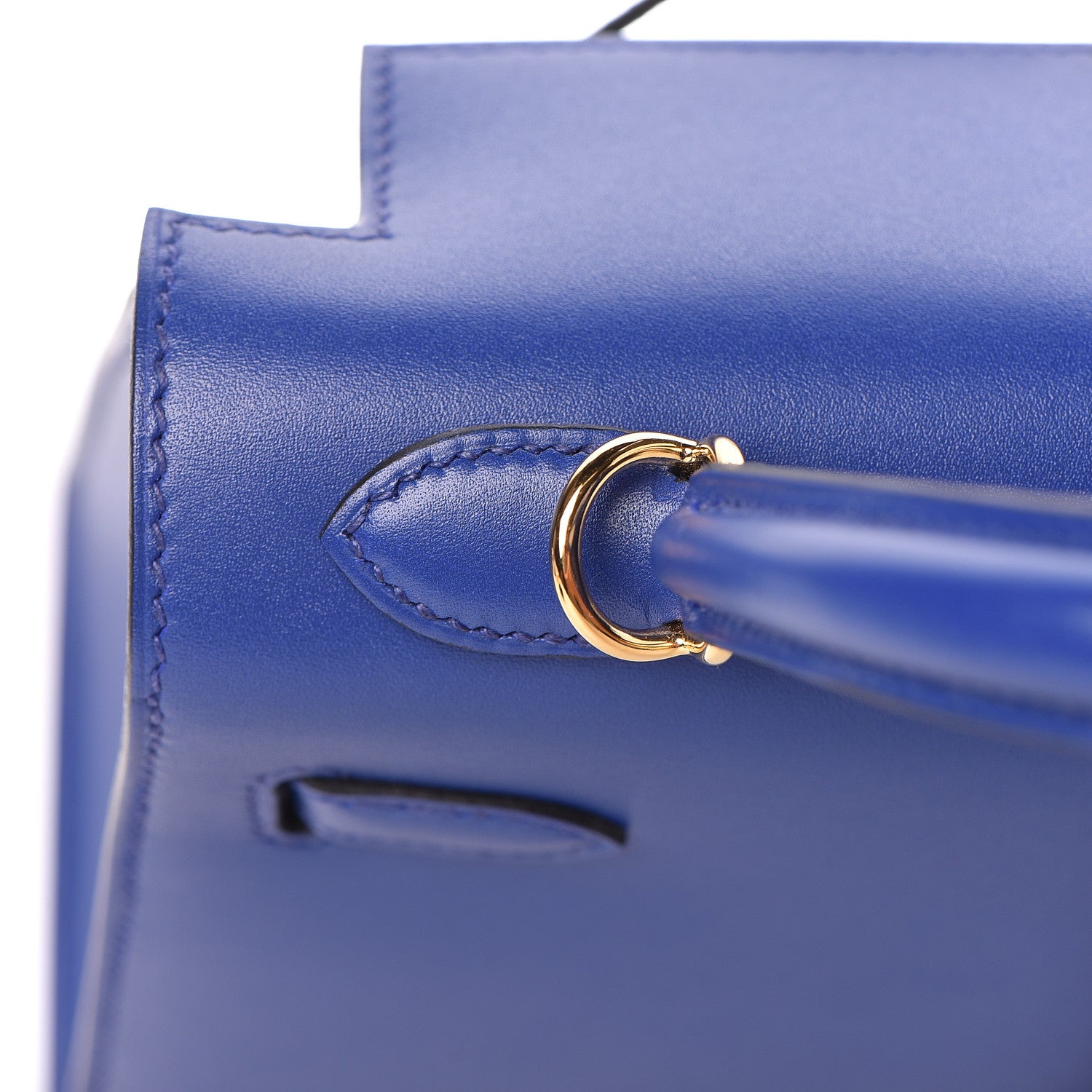 Hermes Tadelakt Kelly Sellier 25 Bleu Electrique 24 of 33