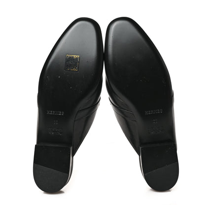 Hermes Goatskin Oz Mules 38 Black 5 of 8