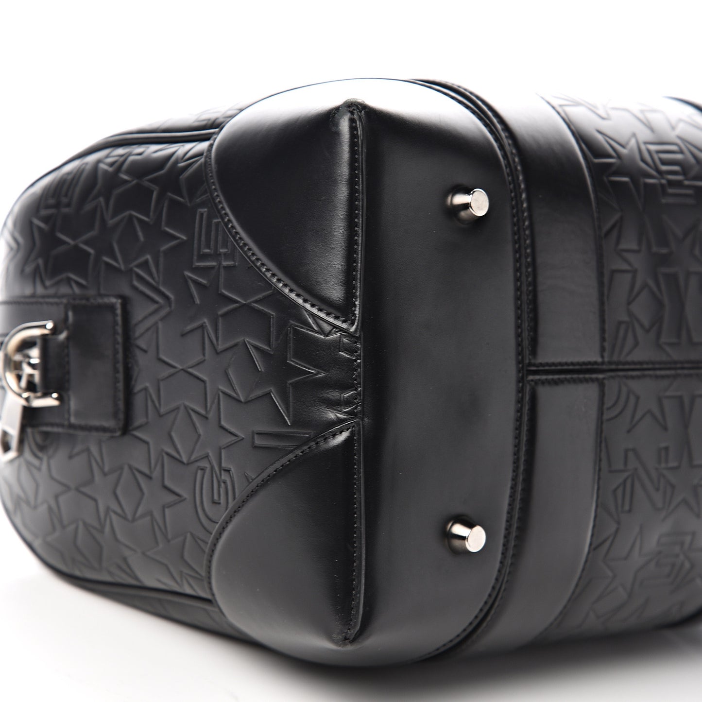 Calfskin Star Embossed Medium Lucrezia Black