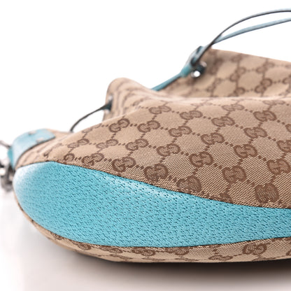 Gucci Monogram Drawstring Hobo Turquoise 8 of 10