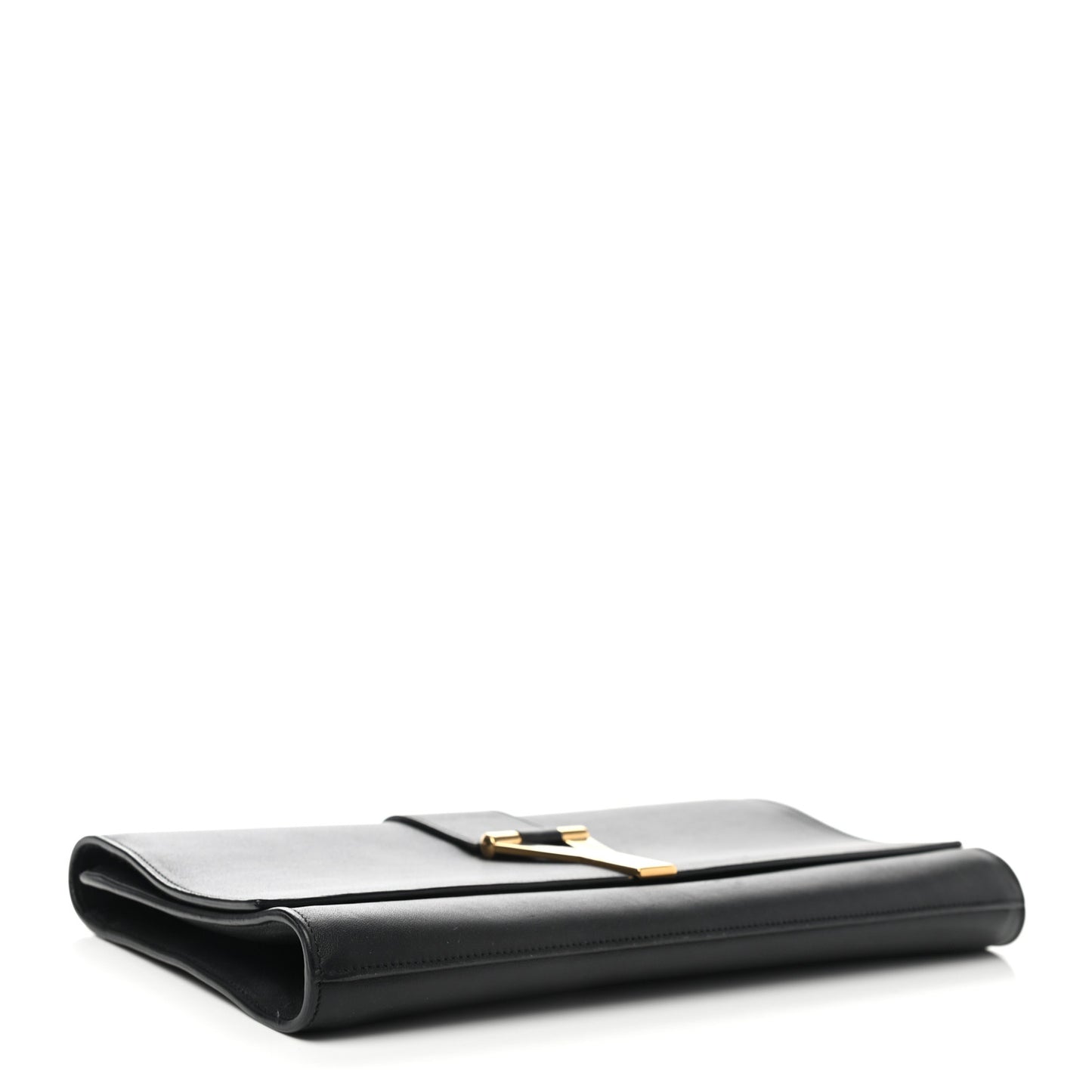 Calfskin Classic Y Ligne Clutch Black