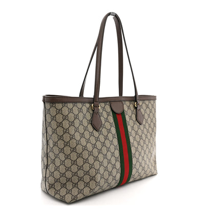 Gucci GG Supreme Monogram Medium Ophidia Shopping Tote Brown 3 of 10