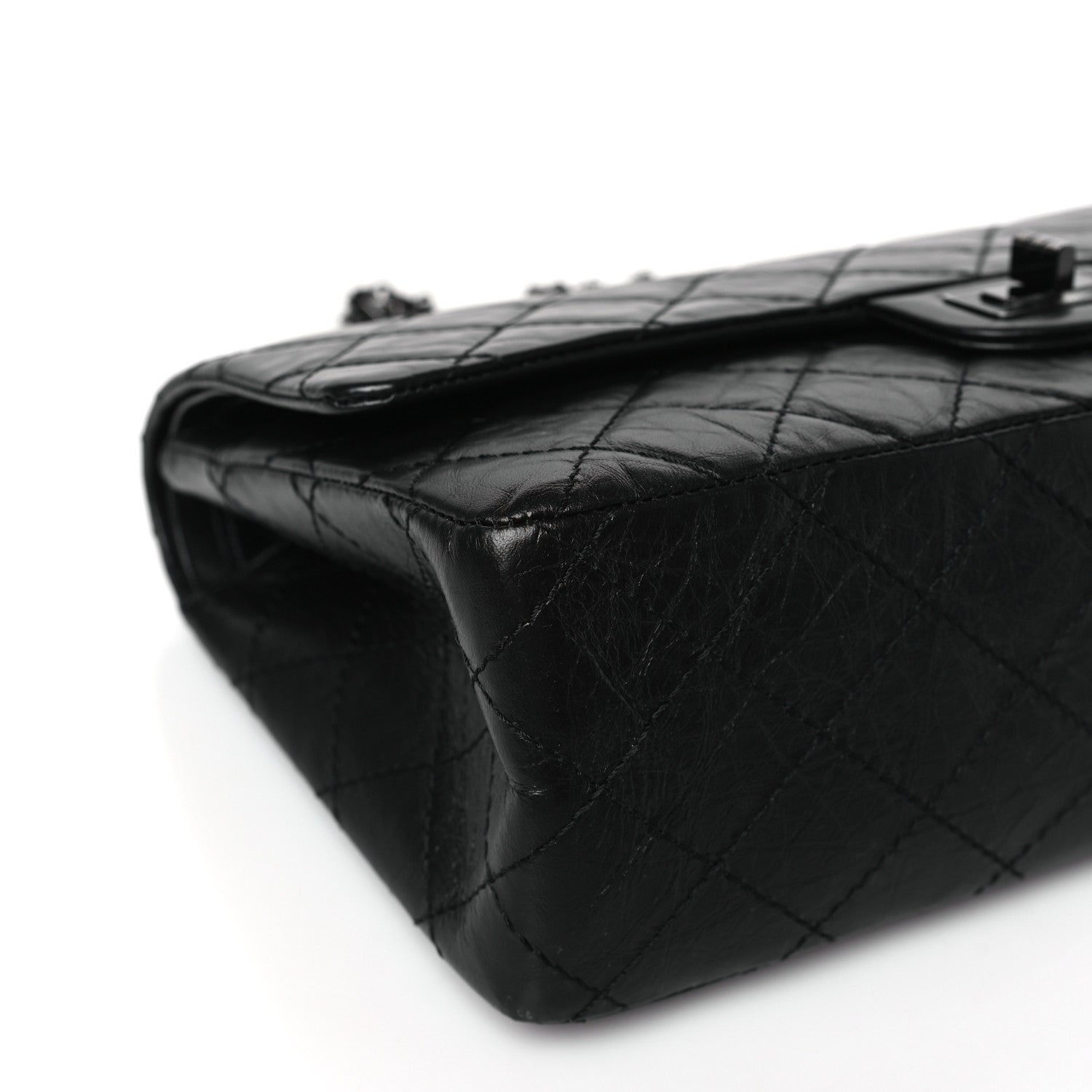 Chanel Aged Calfskin Quilted 2.55 Reissue 226 Flap So Black 7 of 8