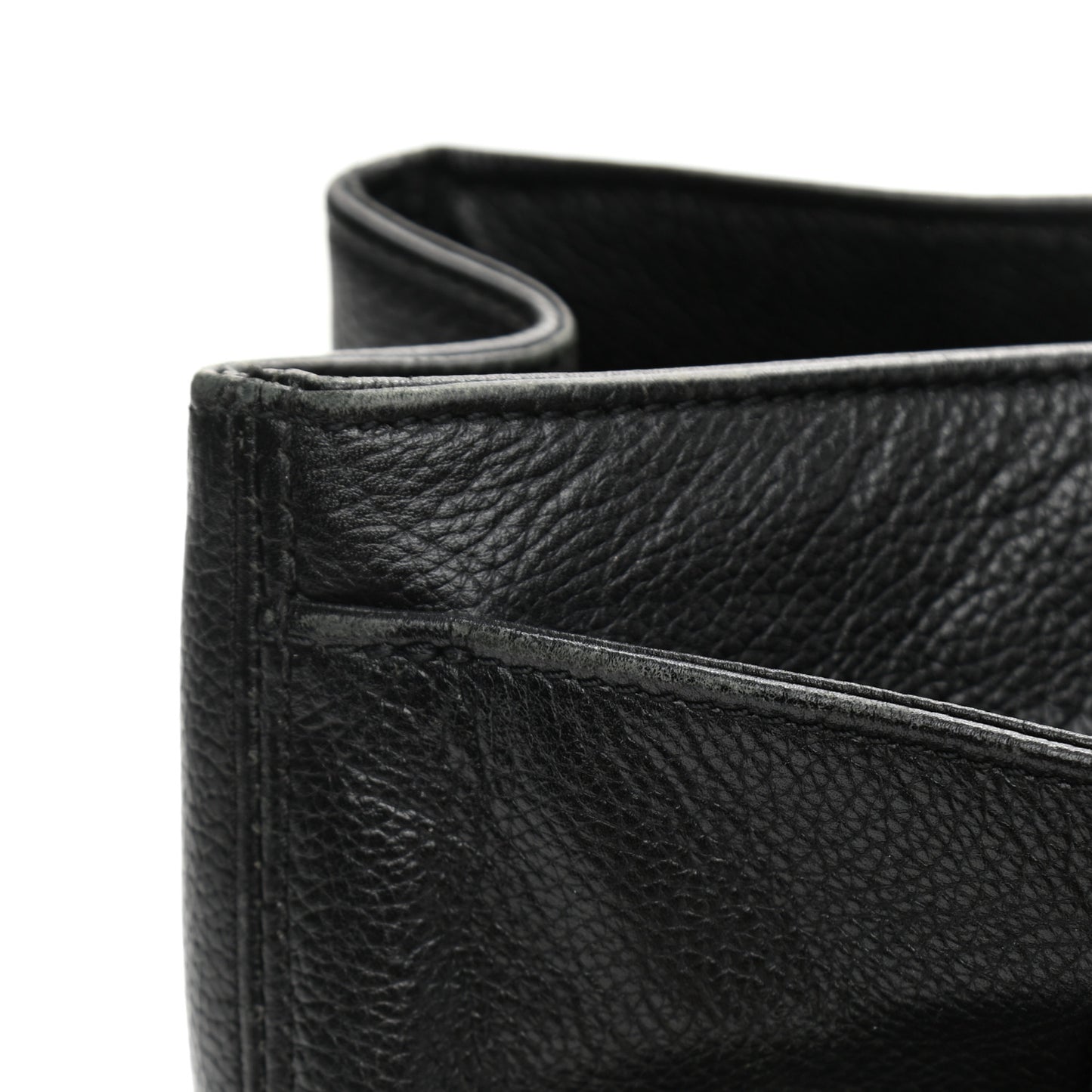 Calfskin Cerf Executive Shopper Tote Black