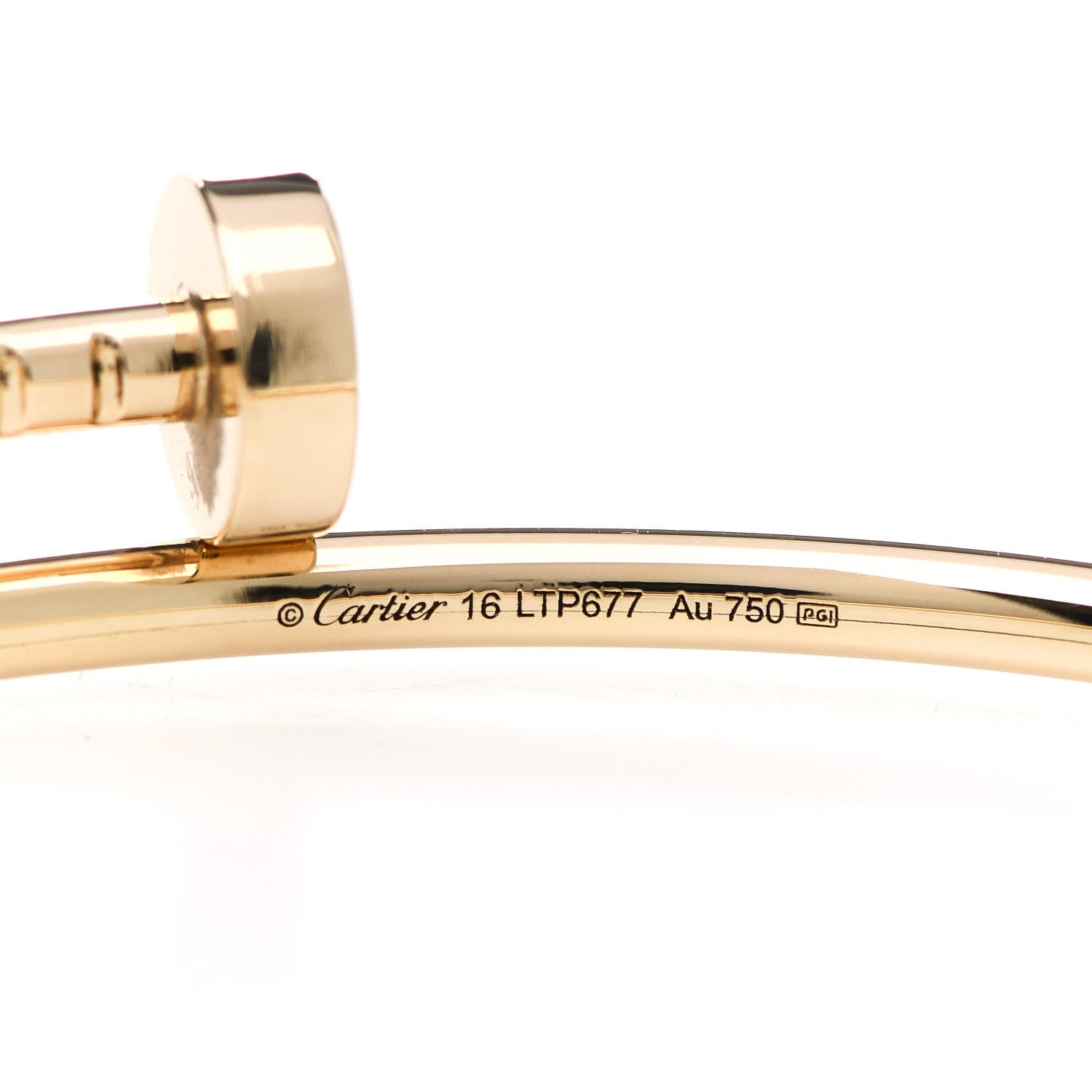 Cartier 18K Yellow Gold Small Juste Un Clou Bracelet 16 4 of 5