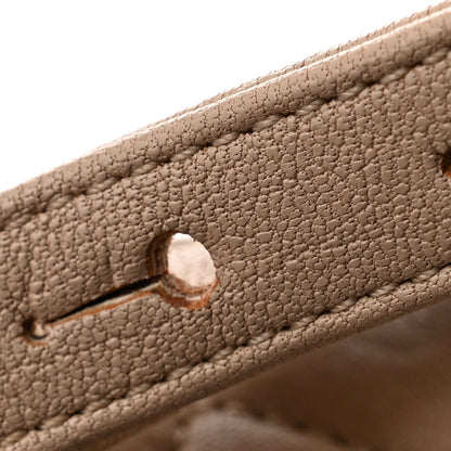 Chanel Shiny Sheepskin Quilted Small Trapezio Flap Beige 14 of 15