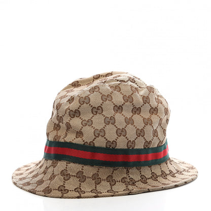 Gucci Monogram Web Bucket Hat XL Brown 3 of 9