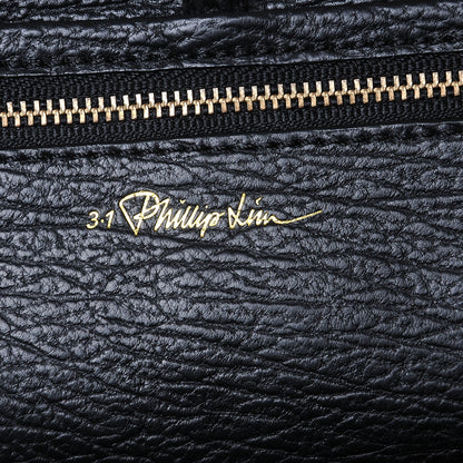 3.1 Phillip Lim 3.1 Textured Calfskin Large Pashli Satchel Black 7 of 8