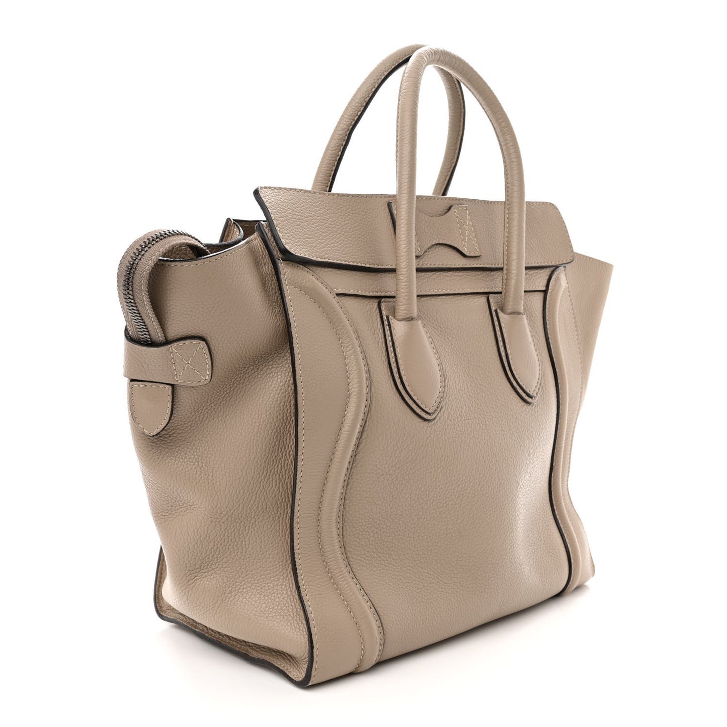 Drummed Calfskin Mini Luggage Dune