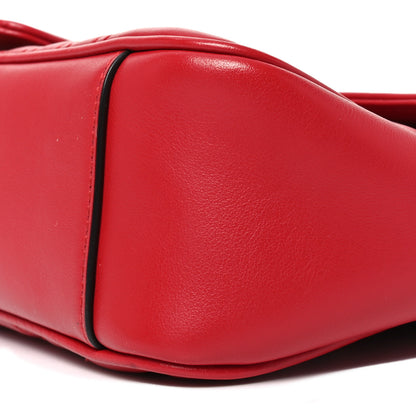 Gucci Calfskin Matelasse Small GG Marmont Shoulder Bag Hibiscus Red 10 of 10