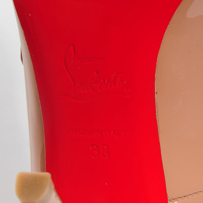 Christian Louboutin Patent Charleen 100 Pumps 38 Nude 6 of 6