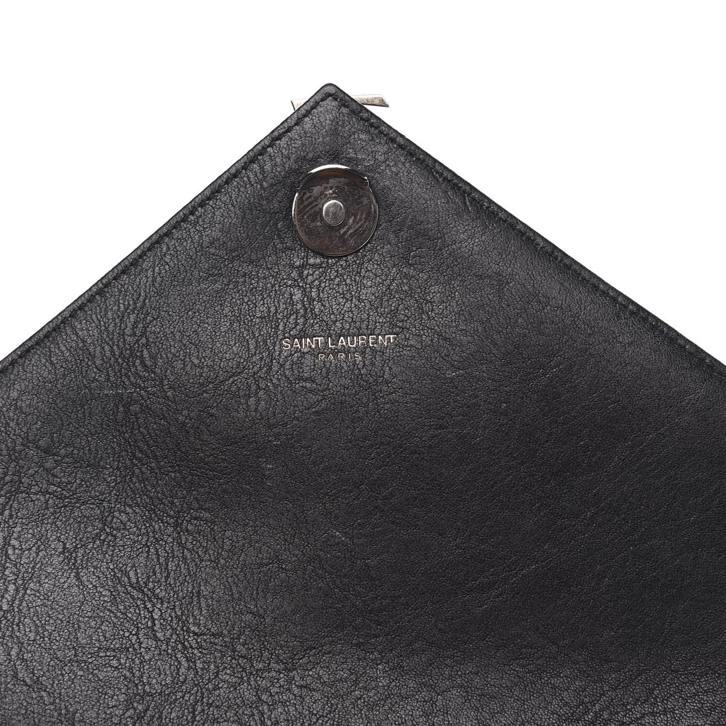 Sheepskin Matelasse Chevron Monogram Medium College Bag Black