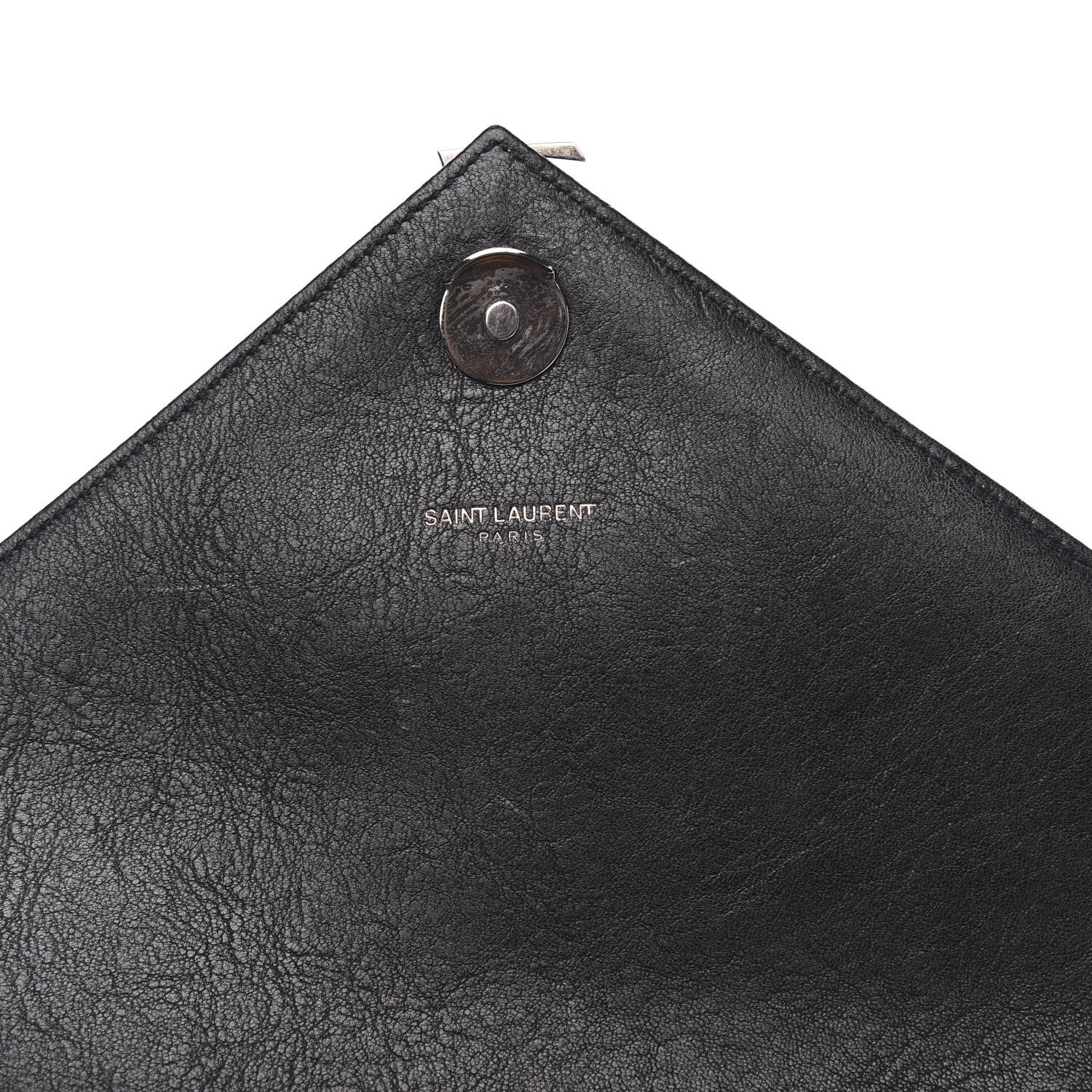 Saint Laurent Sheepskin Matelasse Chevron Monogram Medium College Bag Black 8 of 12
