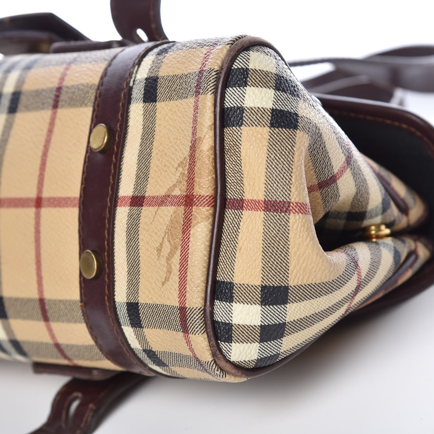Burberry Haymarket Check Buckle Satchel 26 of 30