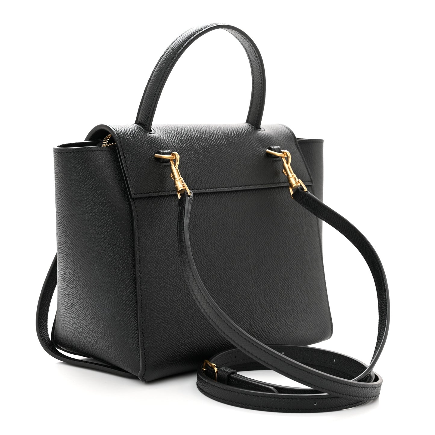 Grained Calfskin Nano Belt Bag Black