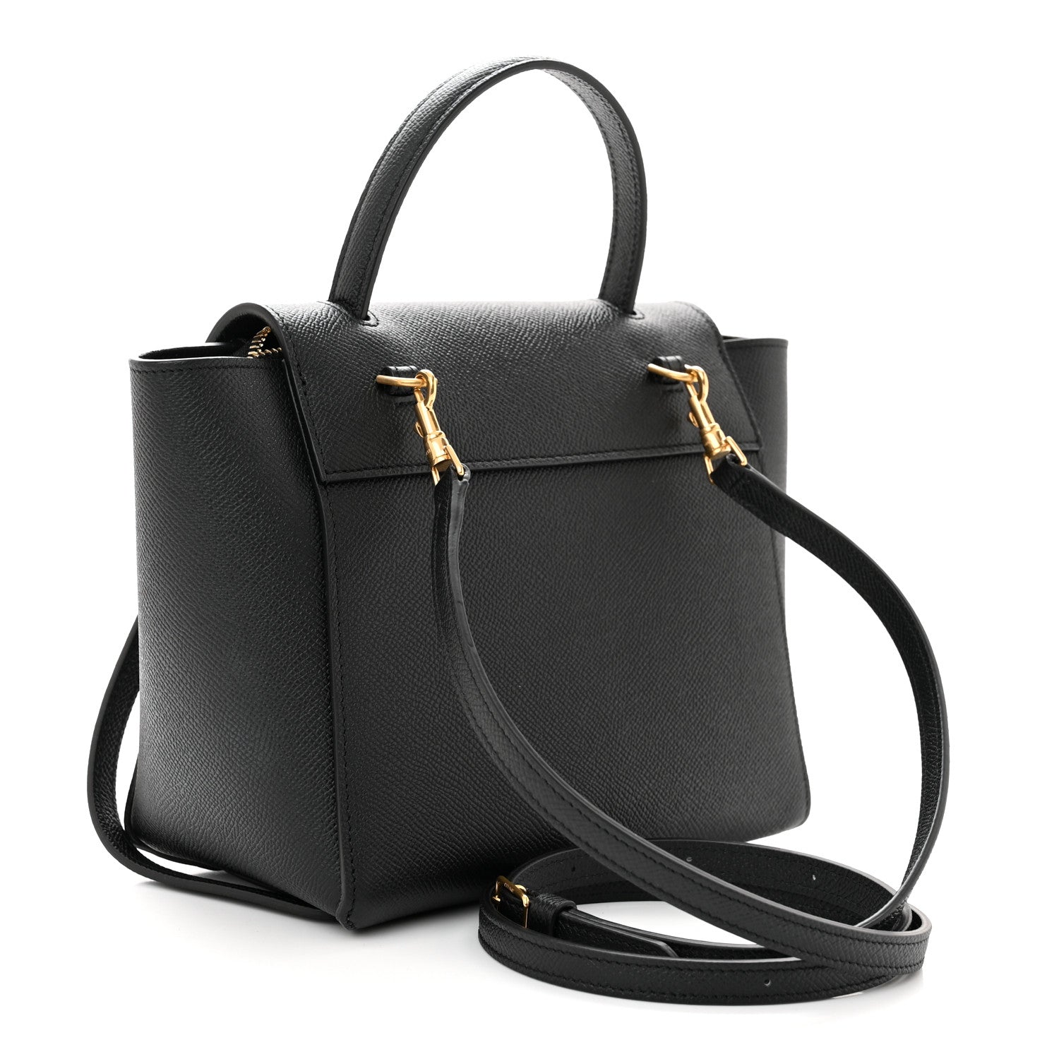 Celine Grained Calfskin Nano Belt Bag Black 3 of 10