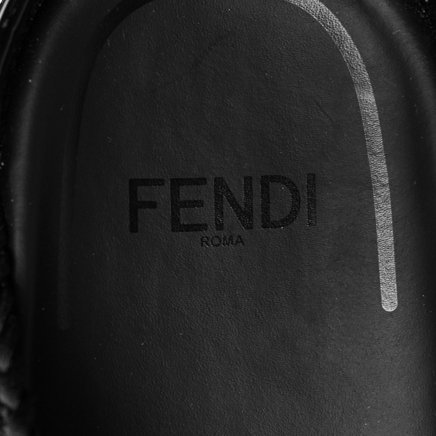 Fendi Raffia Rubber FF Woven Reflections Crisscross Slide Sandals 37 Black 7 of 7