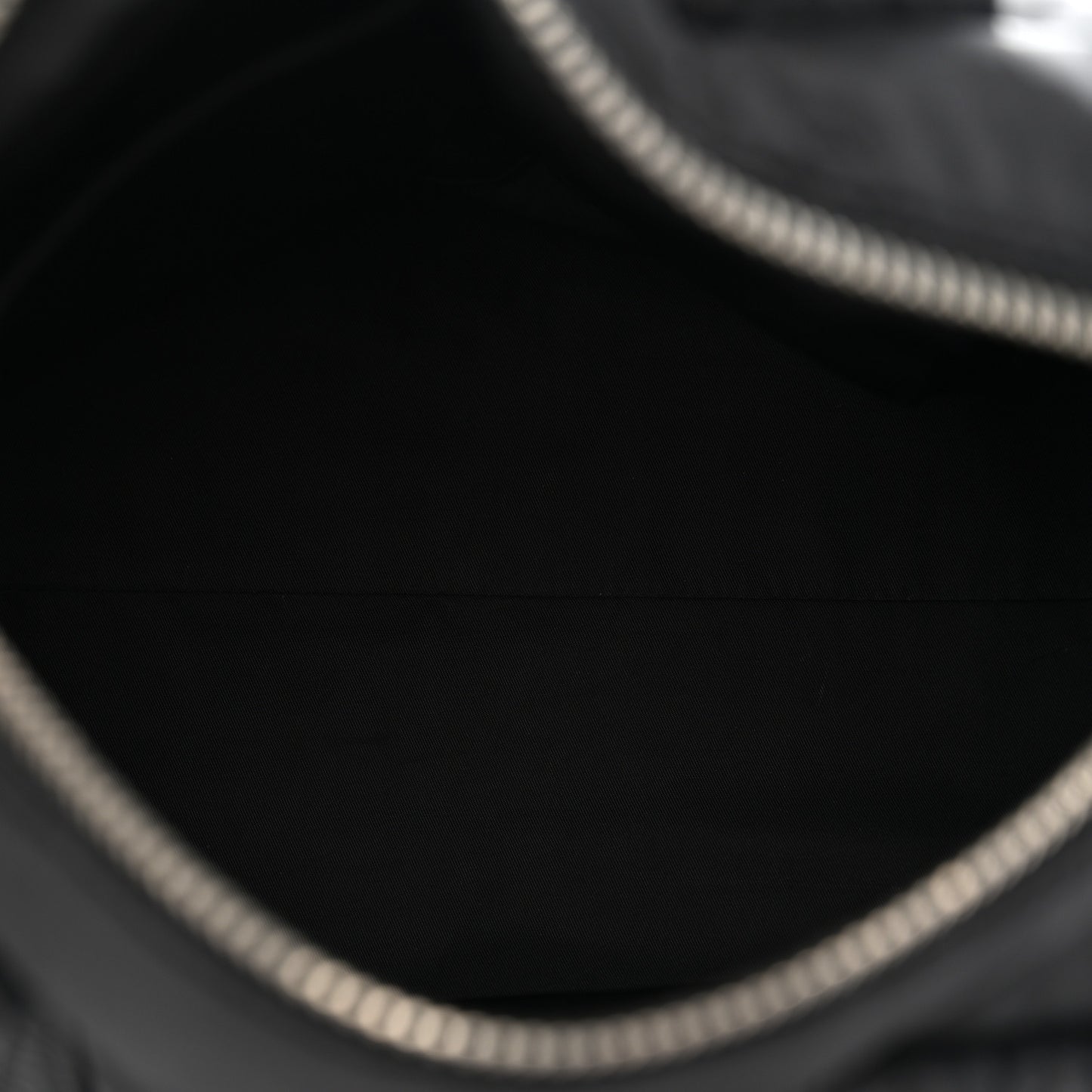 Nylon Pebbled Lambskin Rocco Nickel Hardware Black