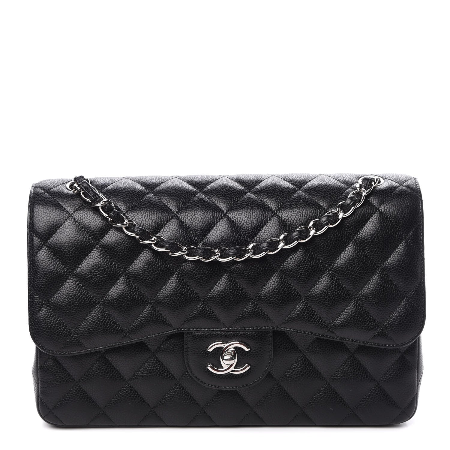 Chanel Caviar Quilted Jumbo Double Flap Black 1 of 12