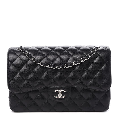 Chanel Caviar Quilted Jumbo Double Flap Black 1 of 12