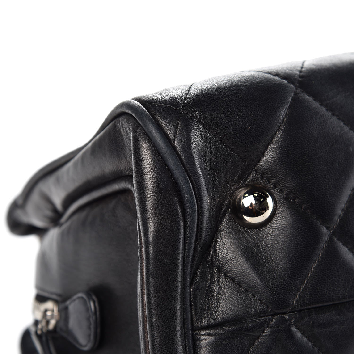 Chanel Lambskin Quilted Shoulder Bag Black 12 of 18